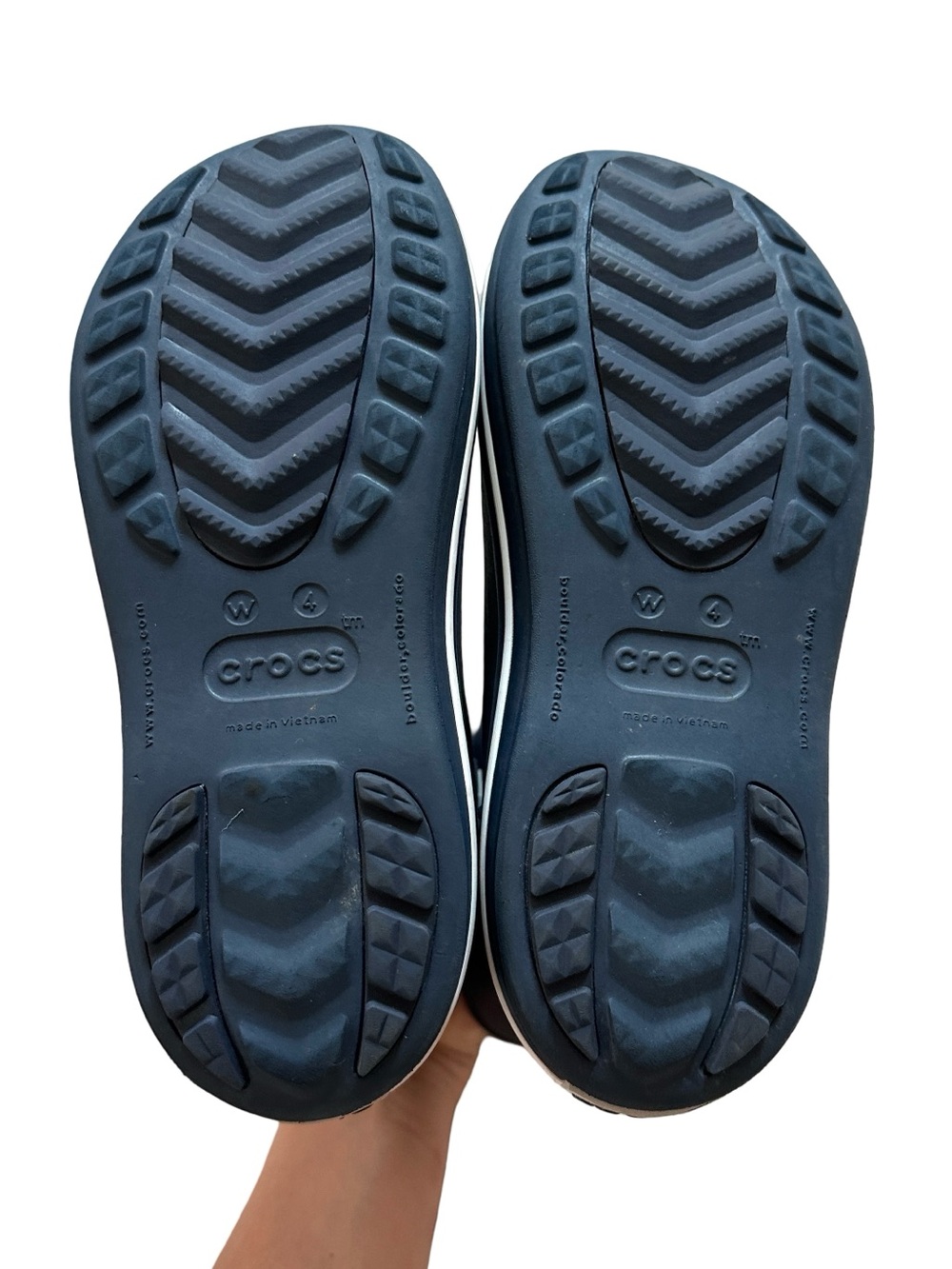 CROCS Jaunt Shorty Navy Blue Ankle Rain Boots Women’s W4 Excellent Condition - Picture 6 of 7